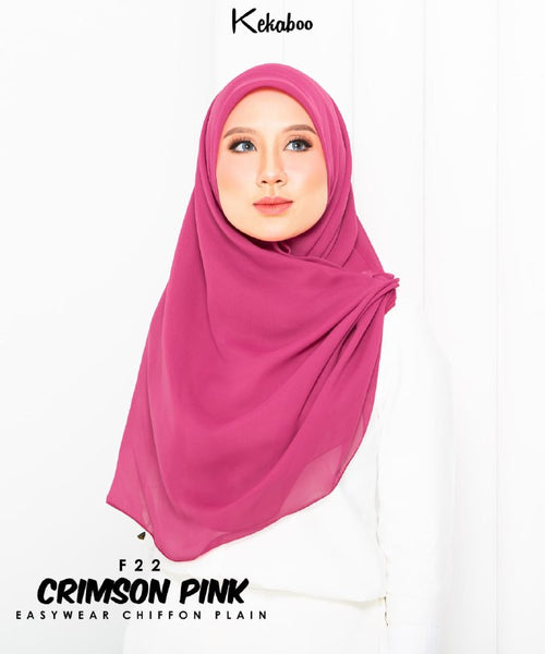 KEKABOO EASYWEAR CHIFFON PLAIN (F22 CRIMSON PINK)