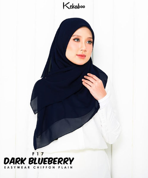 KEKABOO EASYWEAR CHIFFON PLAIN (F17 DARK BLUEBERRY)