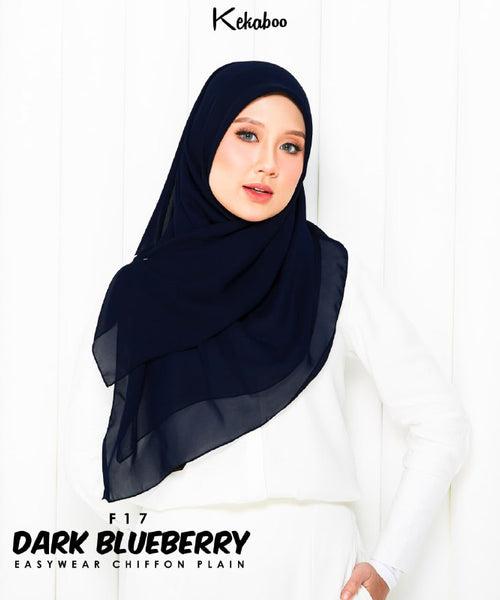 KEKABOO EASYWEAR CHIFFON PLAIN (F17 DARK BLUEBERRY)