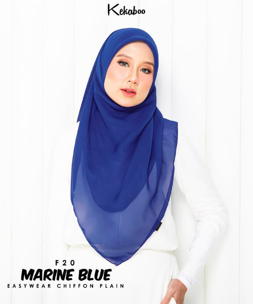 KEKABOO EASYWEAR CHIFFON PLAIN (F20 MARINE BLUE)