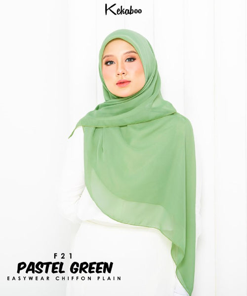 KEKABOO EASYWEAR CHIFFON PLAIN (F21 PASTEL GREEN)