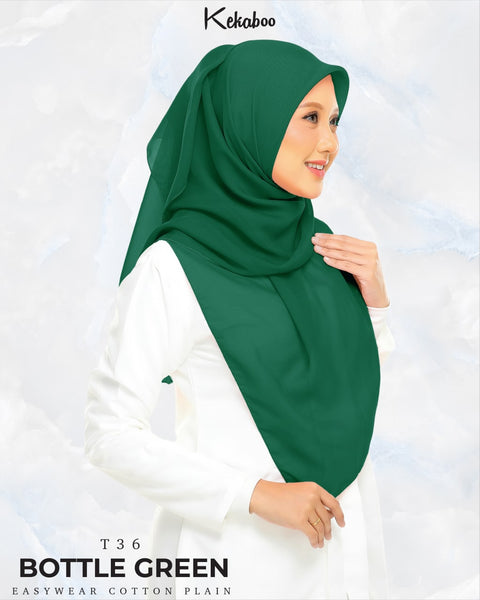 KEKABOO EASYWEAR COTTON PLAIN (T36 BOTTLE GREEN)