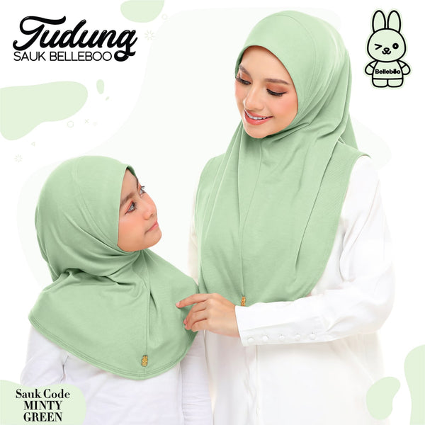 TUDUNG SAUK BELLEBOO (MINTY GREEN)