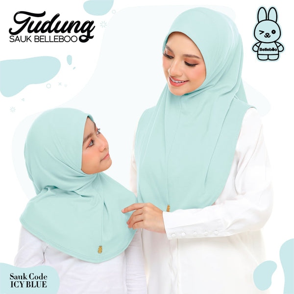 TUDUNG SAUK BELLEBOO (ICY BLUE)