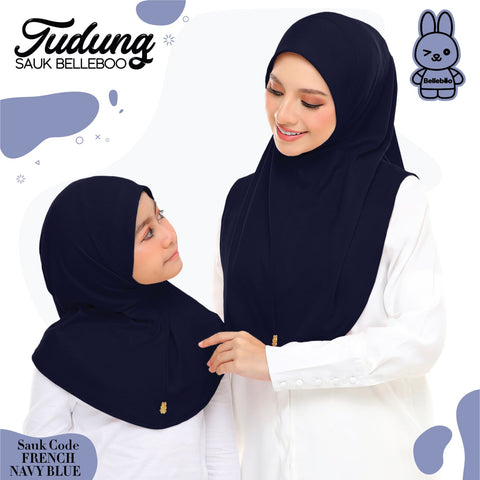 TUDUNG SAUK BELLEBOO (FRENCH NAVY BLUE)