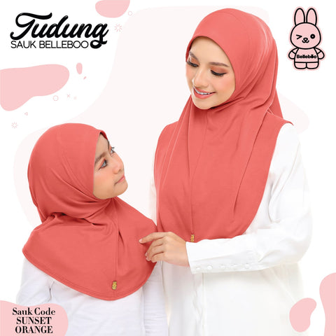 TUDUNG SAUK BELLEBOO (SUNSET ORANGE)