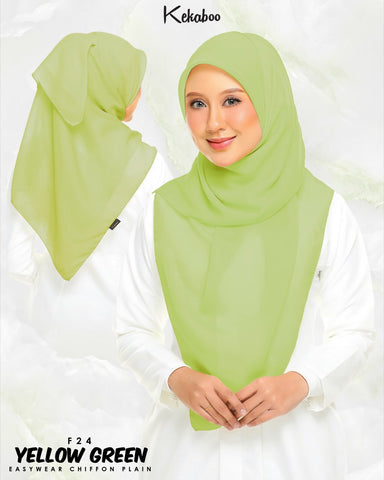 KEKABOO EASYWEAR CHIFFON PLAIN (F24 YELLOW GREEN)