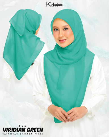 KEKABOO EASYWEAR CHIFFON PLAIN (F25 VIRIDIAN GREEN)