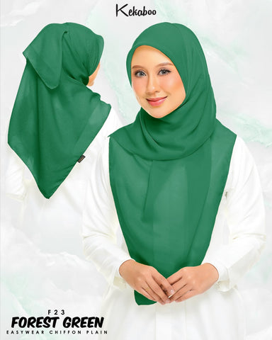 KEKABOO EASYWEAR CHIFFON PLAIN (F23 FOREST GREEN)