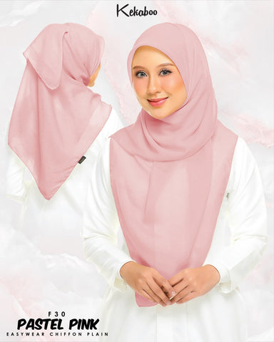 KEKABOO EASYWEAR CHIFFON PLAIN (F30 PASTEL PINK)