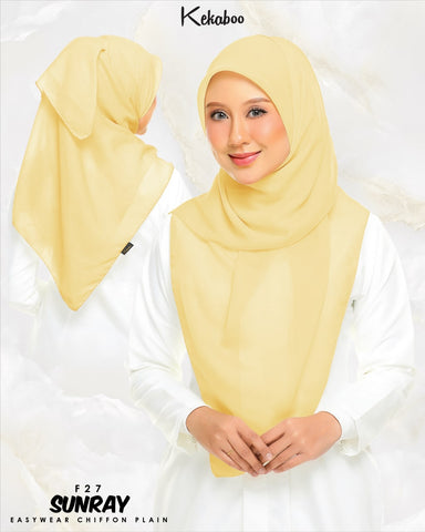 KEKABOO EASYWEAR CHIFFON PLAIN (F27 SUNRAY)