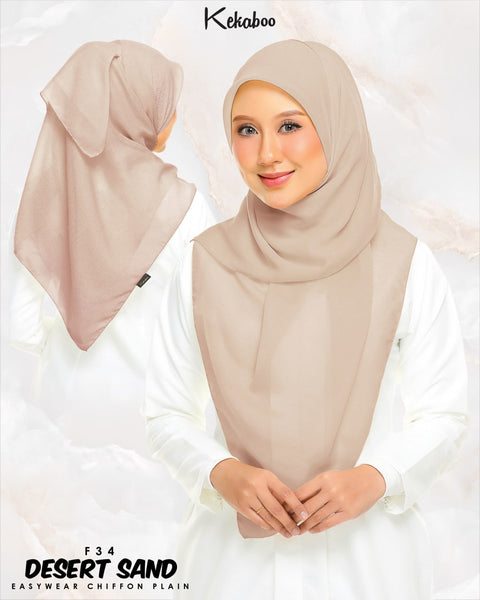 KEKABOO EASYWEAR CHIFFON PLAIN (F34 DESERT SAND)