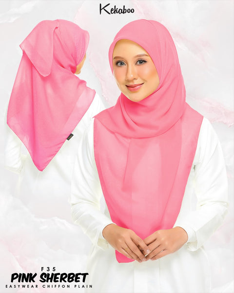 KEKABOO EASYWEAR CHIFFON PLAIN (F35 PINK SHERBET)