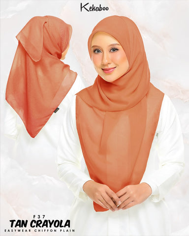 KEKABOO EASYWEAR CHIFFON PLAIN (F37 TAN CRAYOLA)