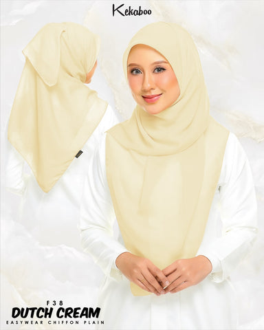 KEKABOO EASYWEAR CHIFFON PLAIN (F38 DUTCH CREAM)