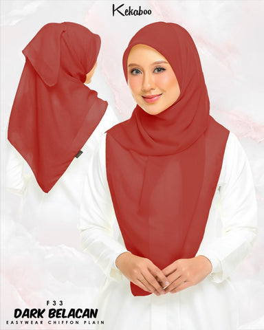 KEKABOO EASYWEAR CHIFFON PLAIN (F33 DARK BELACAN)