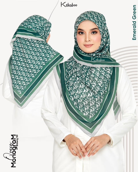 KEKABOO QUEEN MONOGRAM BIDANG 50 (EMERALD GREEN)