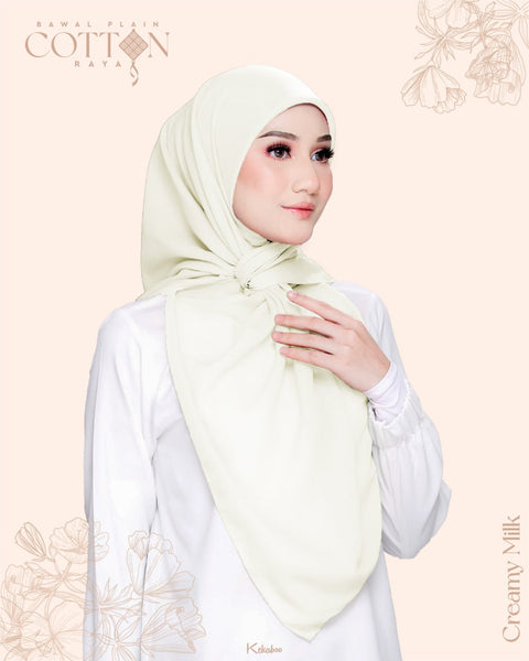 BAWAL PLAIN COTTON PREMIUM ( T45 CREAMY MILK )